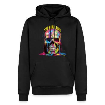 Skull - Totenkopf - full of color - Männer Premium Bio Hoodie - Schwarz - Vorne - Nico (187cm)