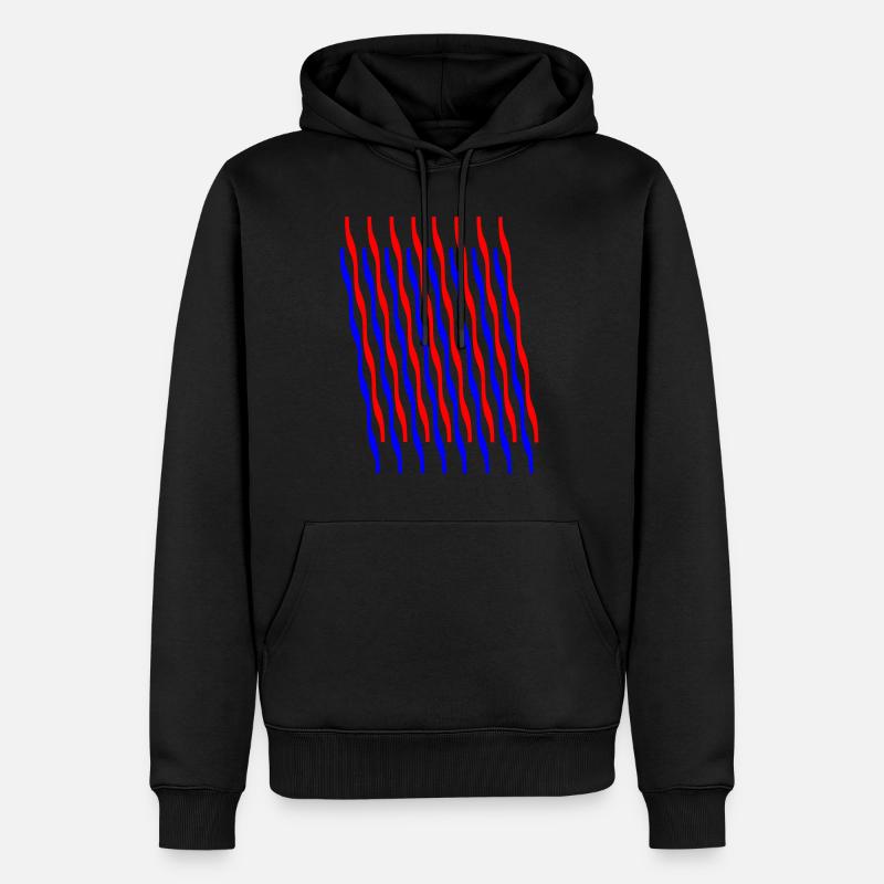 Zickzack 2 - Männer Premium Bio Hoodie - Schwarz