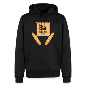 Baguette Element Drôle Tableau périodique - Sweat à capuche Premium bio Homme - noir - Devant - Nico (187cm)