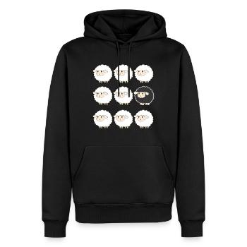 Schwarzes Schaf in einer Herde Lustig - Männer Premium Bio Hoodie - Schwarz - Vorne - Nico (187cm)