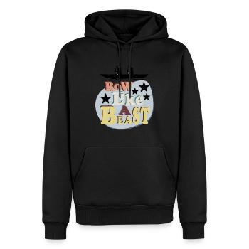 Row like a beast! - Men’s Premium Organic Hoodie - black - Front - Nico (187cm)
