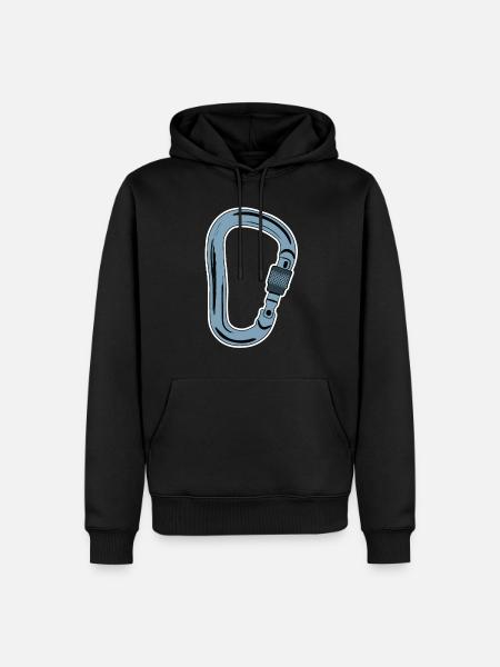 Carabiner - Men’s Premium Organic Hoodie - black