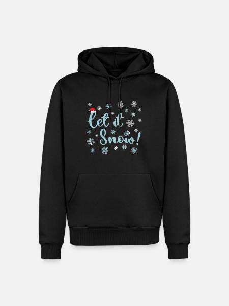 Que neige - Sweat à capuche Premium bio Homme - noir