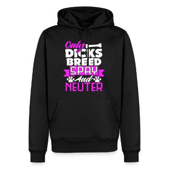 Rescue Dog - Men’s Premium Organic Hoodie - black - Front - Nico (187cm)