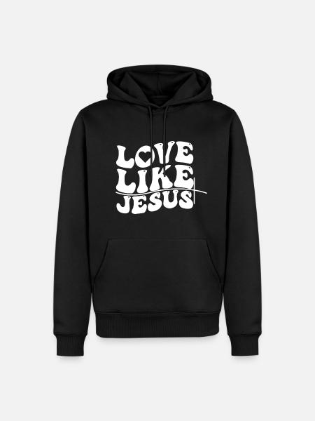 Aimer comme Jésus - Sweat à capuche Premium bio Homme - noir