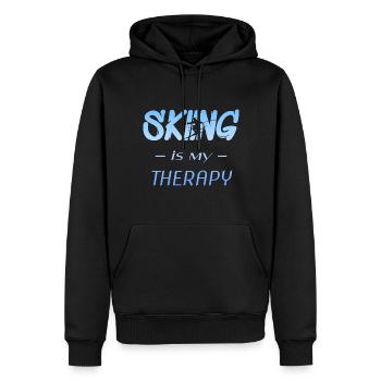 Ski-Fahrer T-Shirt Geschenk Apre Ski Berg - Männer Premium Bio Hoodie - Schwarz - Vorne - Nico (187cm)