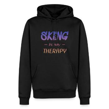 skifahren skiing - Männer Premium Bio Hoodie - Schwarz - Vorne - Nico (187cm)