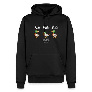 Biele Biele Biele Ruf sie mal - Männer Premium Bio Hoodie - Schwarz - Vorne - Nico (187cm)
