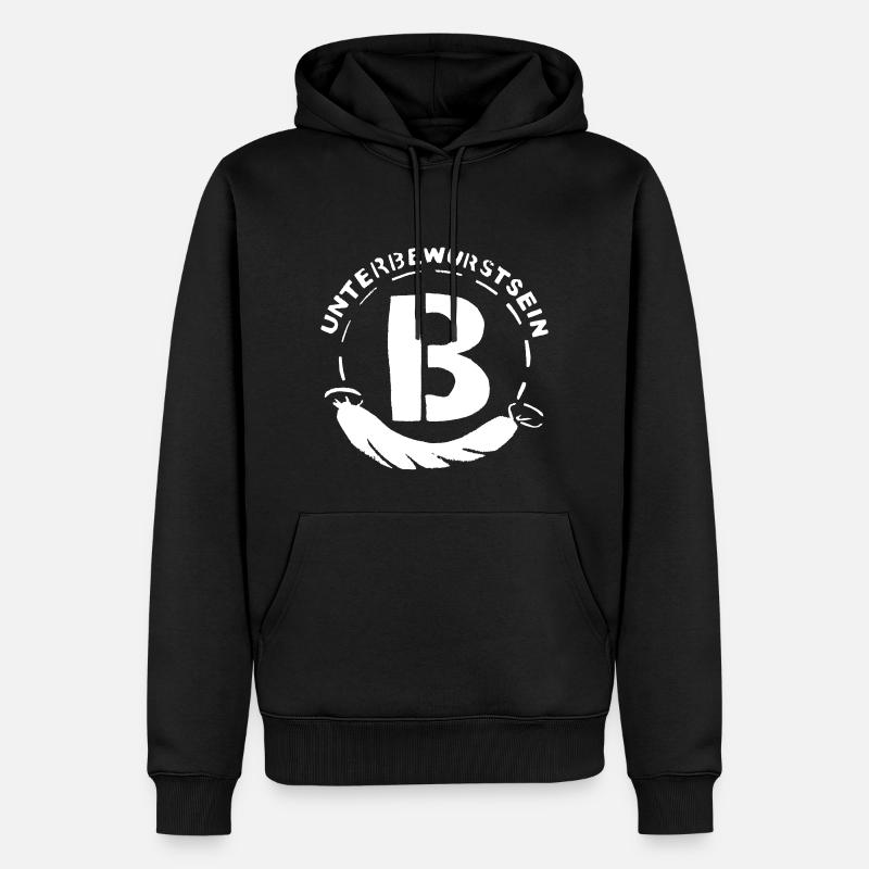 Unterbewurstsein - Männer Premium Bio Hoodie - Schwarz