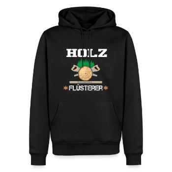 Holz Flüsterer lustiges Schreiner Wald Holz - Männer Premium Bio Hoodie - Schwarz - Vorne - Nico (187cm)
