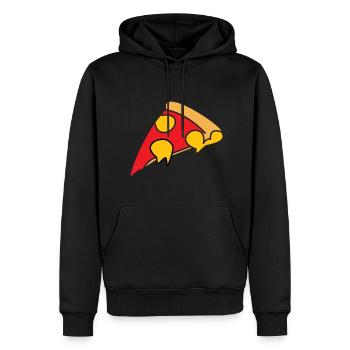 Pizza Comic style - Männer Premium Bio Hoodie - Schwarz - Vorne - Nico (187cm)
