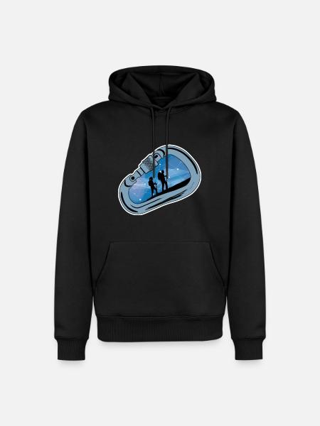 Mousqueton Randonnée - Sweat à capuche Premium bio Homme - noir