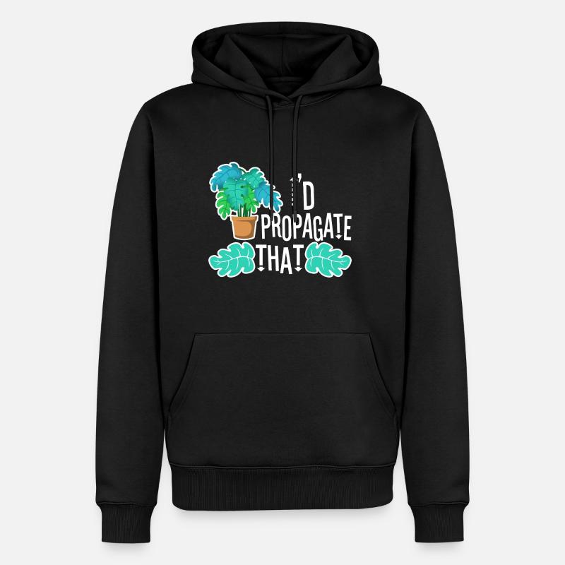 Monstera Mama - Sweat à capuche Premium bio Homme - noir