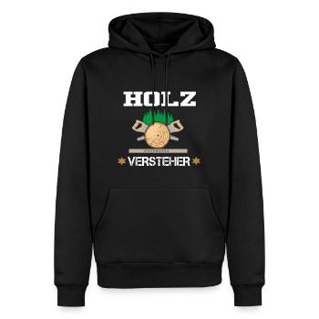 Holz versteher lustiges Schreiner Wald Holz - Männer Premium Bio Hoodie - Schwarz - Vorne - Nico (187cm)