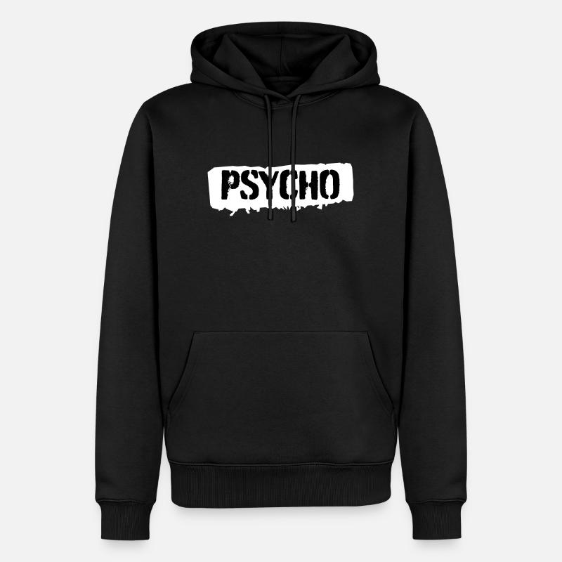 Psycho - Sweat à capuche Premium bio Homme - noir