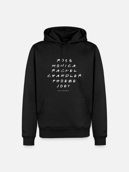 Friends Ross Monica Rachel Chandler Phoebe Joey - Herre Premium økologisk hoodie - sort