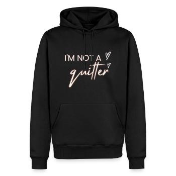I'm Not a Quitter - Men’s Premium Organic Hoodie - black - Front - Nico (187cm)