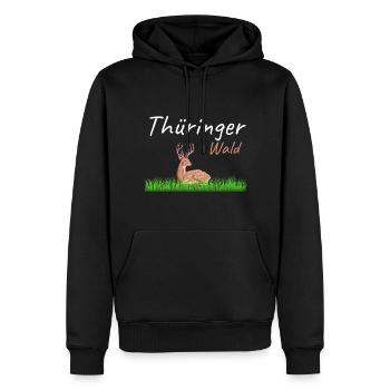 Thüringer Wald Thüringen Heimat Erfurt Wandern - Männer Premium Bio Hoodie - Schwarz - Vorne - Nico (187cm)