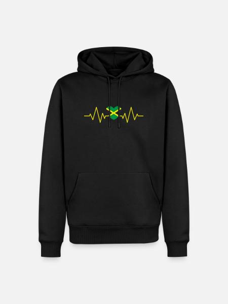 Jamaica Pulse - Men’s Premium Organic Hoodie - black