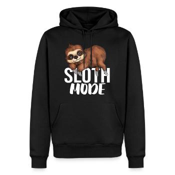 Sloth Mode Süßes Chibi Faultier Sloth Geschenk - Männer Premium Bio Hoodie - Schwarz - Vorne - Nico (187cm)