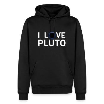 Ich liebe Pluto - Männer Premium Bio Hoodie - Schwarz - Vorne - Nico (187cm)