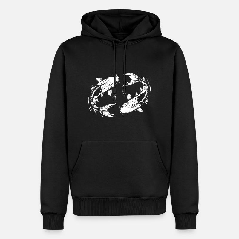 Koi Fish Carpe - Sweat à capuche Premium bio Homme - noir