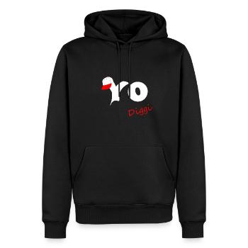 Yo Digg. lustiger Spruch - Männer Premium Bio Hoodie - Schwarz - Vorne - Nico (187cm)