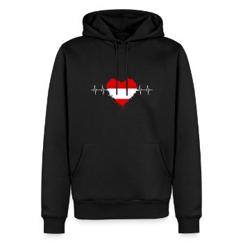 Österreich Austria - Männer Premium Bio Hoodie - Schwarz - Vorne - Nico (187cm)
