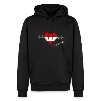 Österreich - Männer Premium Bio Hoodie - Schwarz - Vorne - Nico (187cm)