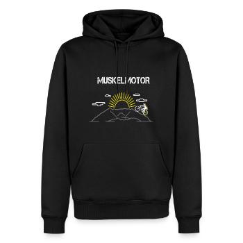 Lustiger Radfahrer Spruch Radsportler Fahrrad - Männer Premium Bio Hoodie - Schwarz - Vorne - Nico (187cm)
