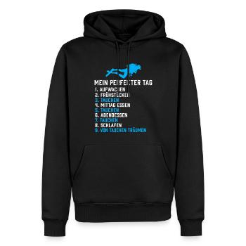 Tauchen mein perfekter tag Taucher - Männer Premium Bio Hoodie - Schwarz - Vorne - Nico (187cm)