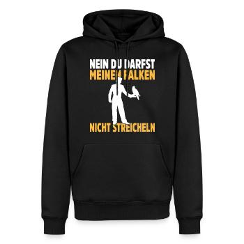Falknerei Geschenkidee Falkner Beizjagd Greifvogel - Männer Premium Bio Hoodie - Schwarz - Vorne - Nico (187cm)