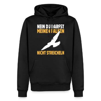 Falknerei Geschenkidee Falkner Beizjagd Greifvogel - Männer Premium Bio Hoodie - Schwarz - Vorne - Nico (187cm)