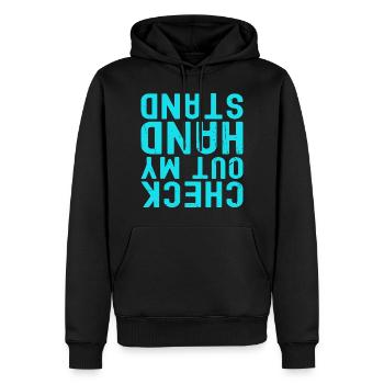 Gymnastique Acrobaties Cheerleading Gymnaste Gymnastique au sol - Sweat à capuche Premium bio Homme - noir - Devant - Nico (187cm)
