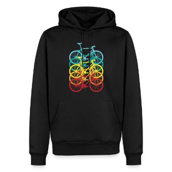 Retro Fahrrad T-Shirt Vintage Fahrräder - Männer Premium Bio Hoodie - Schwarz - Vorne - Nico (187cm)