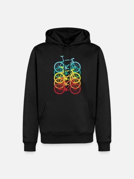 Retro Fahrrad T-Shirt Vintage Fahrräder - Männer Premium Bio Hoodie - Schwarz