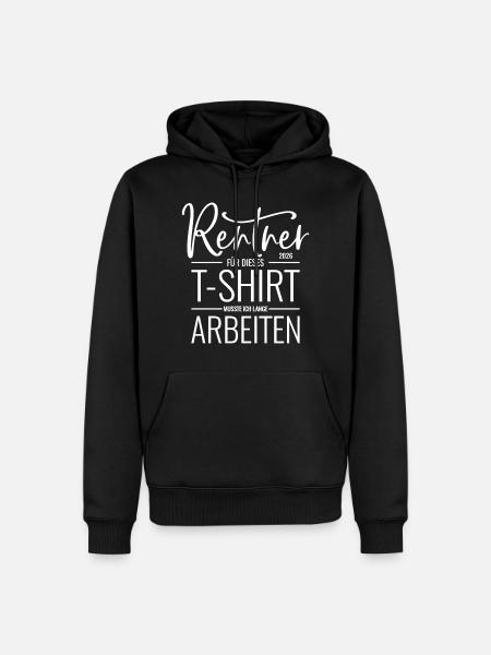 Rentner 2026 - Männer Premium Bio Hoodie - Schwarz
