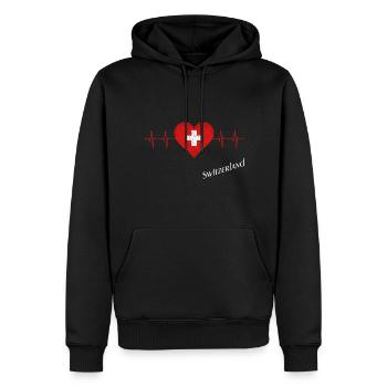 Switzerland Swiss Schweiz - Männer Premium Bio Hoodie - Schwarz - Vorne - Nico (187cm)