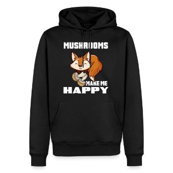 Pilzzeit Pilzsammler sammelt Pilze Pilzkenner - Männer Premium Bio Hoodie - Schwarz - Vorne - Nico (187cm)