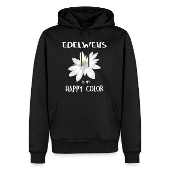Klettern Bergsteigen Edelweiß Alpen - Männer Premium Bio Hoodie - Schwarz - Vorne - Nico (187cm)
