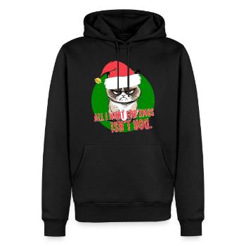 Cat All I want for xmas isn't you fun Katze - Men’s Premium Organic Hoodie - black - Front - Nico (187cm)
