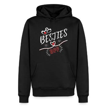 Beste Freunde Für immer BFF Freunde Andenken - Männer Premium Bio Hoodie - Schwarz - Vorne - Nico (187cm)