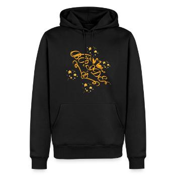Gold Braut Verlobung Flitterwochen Hochzeit Boho - Männer Premium Bio Hoodie - Schwarz - Vorne - Nico (187cm)