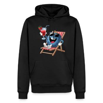 Blueberry - Männer Premium Bio Hoodie - Schwarz - Vorne - Nico (187cm)