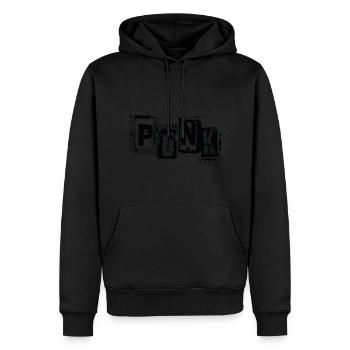 Punk - Sweat à capuche Premium bio Homme - noir - Devant - Nico (187cm)
