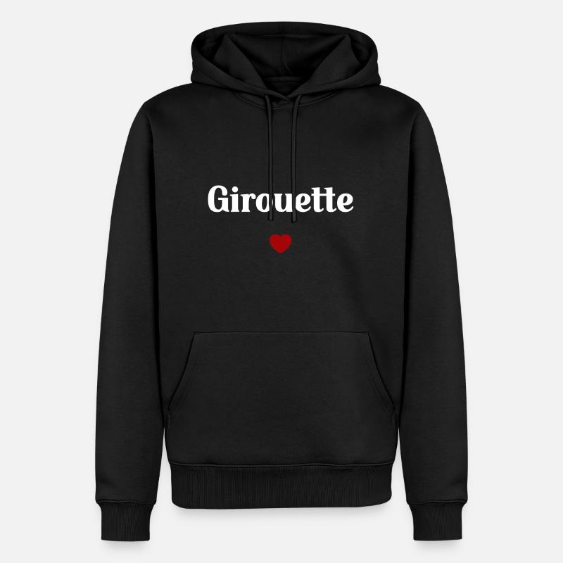 Girouette - Sweat à capuche Premium bio Homme - noir
