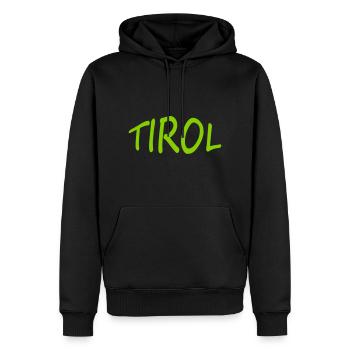 Tyrol - Men’s Premium Organic Hoodie - black - Front - Nico (187cm)