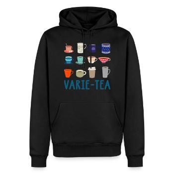 Varie-Tea Graphic Tea Drinker Cup Of Tea Brewing T - Männer Premium Bio Hoodie - Schwarz - Vorne - Nico (187cm)