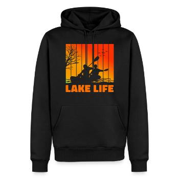 Lake Life Graphic Kayaking Kayak Canoe Rowing Rowe - Männer Premium Bio Hoodie - Schwarz - Vorne - Nico (187cm)