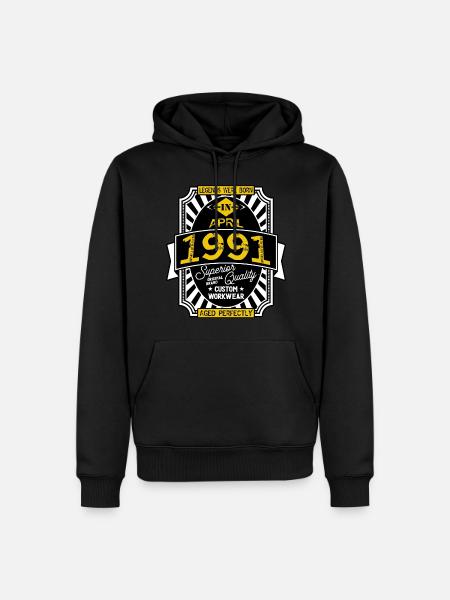 1991 APRIL - Men’s Premium Organic Hoodie - black